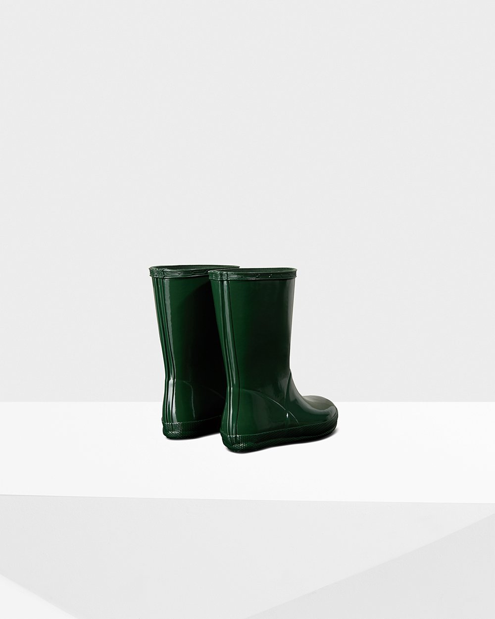 Kids Hunter Rain Boots Green - Original First Classic Gloss - 5624798-CX